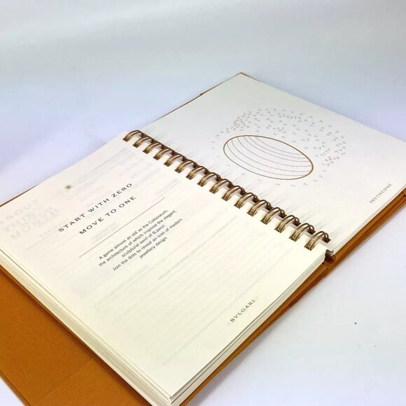 BVLGARI Schedule book logo Memo pad with stickers notebook paper Orange - Picture 8 of 12